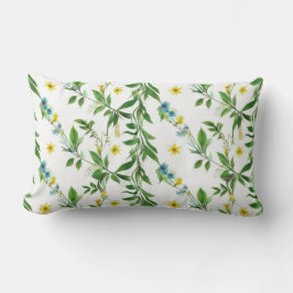 Groene Preppy Bloemen Boho Patroon Kussen