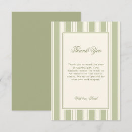Groene Preppy Strepen Baby Shower Bedankt