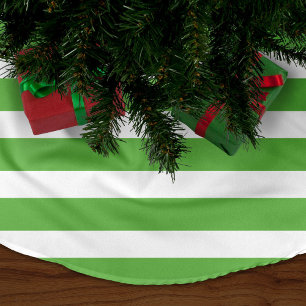 Groene Preppy Stripes Kerstboom Rok