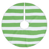 Groene Preppy Stripes Kerstboom Rok (Voorkant)
