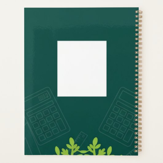 Groene presentatie planner (Achterkant)