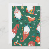 Groene pret Kerst baby shower Kaart (Achterkant)