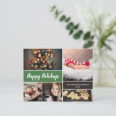 Groene Prettige feestdagen met kerstmis (Staand voorkant)