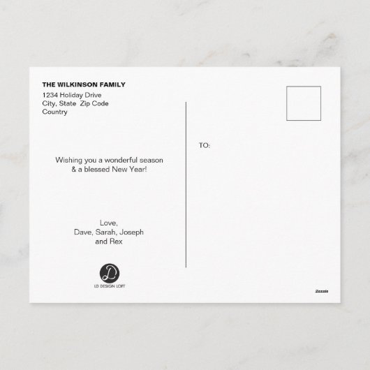 Groene Prettige feestdagen met kerstmis (Achterkant)