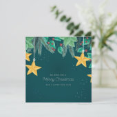 Groene prettige kerst en een gelukkige nieuwjaarba kaart (Staand voorkant)