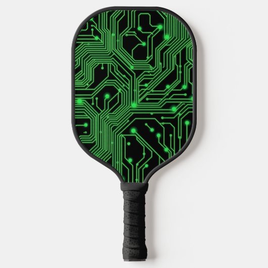 Groene printplaat Abstracte illustratie Pickleball Paddle (Voorkant)