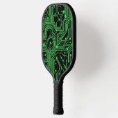Groene printplaat Abstracte illustratie Pickleball Paddle (Links)