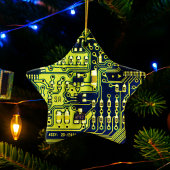 Groene printplaat Geek PCB Aangepast Keramisch Ornament