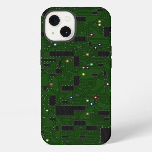 Groene printplaat iPhone hoesje (Achterkant)
