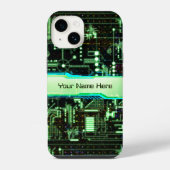 Groene printplaat iPhone hoesje (Achterkant)