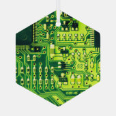Groene printplaat PCB Aangepast geek glas Ornament (Achterkant)