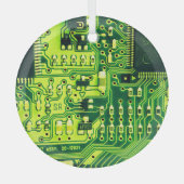 Groene printplaat PCB Custom Geek Cool Glas Ornament (Voorkant)