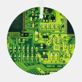 Groene printplaat PCB Custom Geek Cool Glas Ornament (Achterkant)