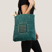 Groene printplaat tote bag (Dichtbij)
