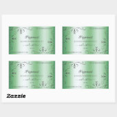 Groene Product Labels Silver hoeken (Vel)