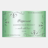 Groene Product Labels Silver hoeken (Voorkant)