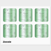 Groene Product Labels Silver hoeken (Vel)