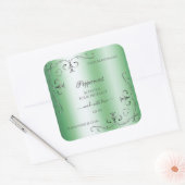Groene Product Labels Silver hoeken (Envelop)