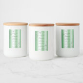 Groene Product Labels Silver hoeken Voedselcontainer Etiket (Flessen)