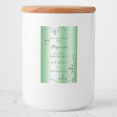 Groene Product Labels Silver hoeken Voedselcontainer Etiket (Voorkant)