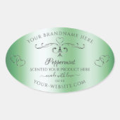 Groene Product Labels Zilver Harten (Voorkant)