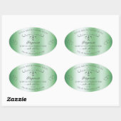 Groene Product Labels Zilver Harten (Vel)