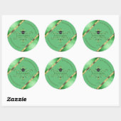 Groene productlabels  Faux Gold Decor Logo Ronde Sticker (Vel)