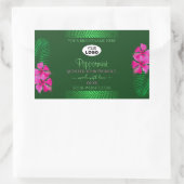 Groene productlabels Roze bloemen Logo Rechthoekige Sticker (Tas)