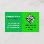 Groene Professionele Gedrukte Kringsraad QR Code Visitekaartje (Achterkant)