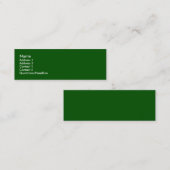 Groene profielkaart mini visitekaartje (Voorkant / Achterkant)