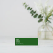 Groene profielkaart mini visitekaartje (Staand voorkant)