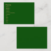 Groene profielkaart visitekaartje (Voorkant / Achterkant)