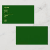 Groene profielkaart visitekaartje (Voorkant / Achterkant)