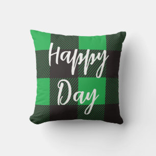Groene Pset Pattern Happy Day Kussen