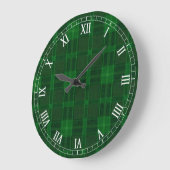 Groene Pset Round Roman Numerieke klok (Hoek)