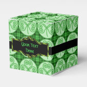 Groene Pset Shamrock Pattern Cube Favor Box Bedankdoosjes (Voorkant Zijde)