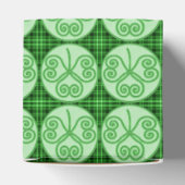 Groene Pset Shamrock Pattern Cube Favor Box Bedankdoosjes (Bovenkant)