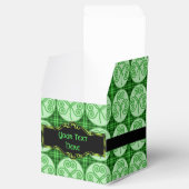 Groene Pset Shamrock Pattern Cube Favor Box Bedankdoosjes (Geopend)