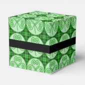 Groene Pset Shamrock Pattern Cube Favor Box Bedankdoosjes (Achterkant)