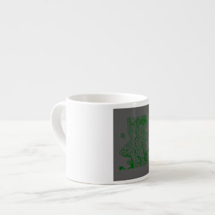 Groene Psychedelische Espresso Kop