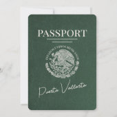 Groene Puerta Vallarta Passport bruiloft Kaart (Achterkant)
