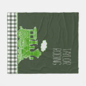 Groene puffen stoomtrein grillig grafisch fleece deken (Voorkant (Horizontaal))