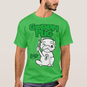 Groene pug t-shirt