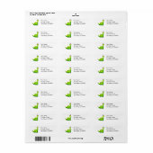 Groene Punk Dino Etiket (Full Sheet)