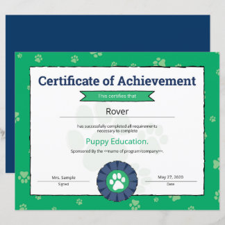 Groene Puppy Programma Huisdier Gehoorzaamheid Sch