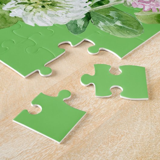 Groene  puzzel legpuzzel (Zijkant)