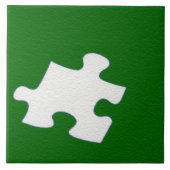 Groene Puzzel Stuk Tegel Tegeltje (Voorkant)