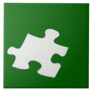 Groene Puzzel Stuk Tegel Tegeltje