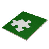 Groene Puzzel Stuk Tegel Tegeltje (Zijkant)