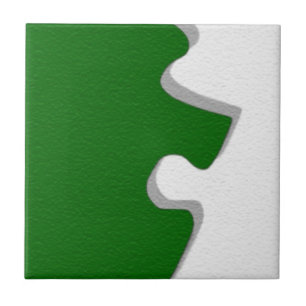 Groene puzzelstuktegel tegeltje